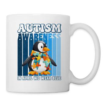 Autism Awareness Pinguin - Tasse - Weiß - Rechts