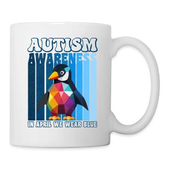 Autism Awareness Pinguin - Tasse - Weiß - Rechts