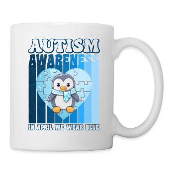 Autism Awareness Pinguin - Tasse - Weiß - Rechts