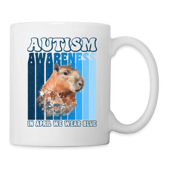 Capybara Sensibilisation à l’autisme - Mug blanc - blanc - Droite