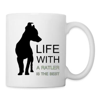Life with a Ratler is the best - Mug - white - Right