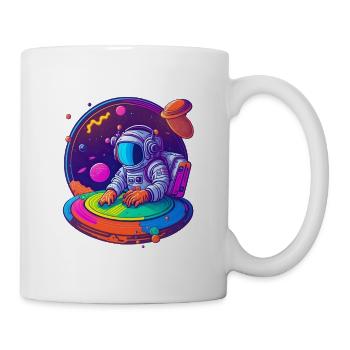 DJ Astronaute Rétro - Mug blanc - blanc - Droite