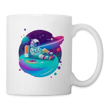 Astronaut chilling in Space - Mug - white - Right