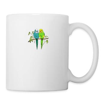 Wellensittich I Sittich Vogel Budgie Motiv für - Tasse - Weiß - Rechts