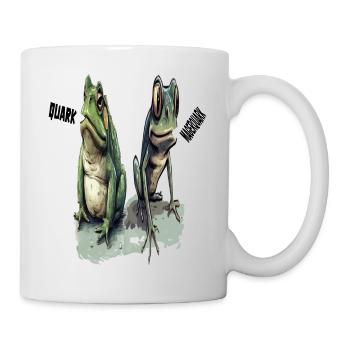 Frosch Kaulquappe Quark Diät Magerquark Wortspiel - Tasse - Weiß - Rechts