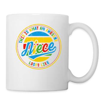 Voici à quoi ressemble la meilleure nièce du monde Cadeau - Mug blanc - blanc - Droite