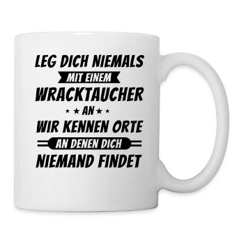 Wracktauchen Tauchen Wracktaucher Geschenk - Tasse - Weiß - Rechts