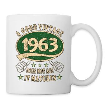 61e anniversaire 1963 des années 60 bon Vintage - Mug blanc - blanc - Droite