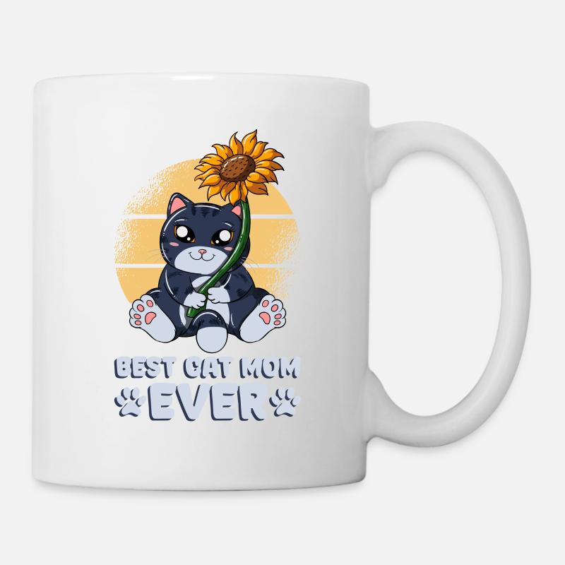 Best Cat Mom Ever - Tasse - Weiß