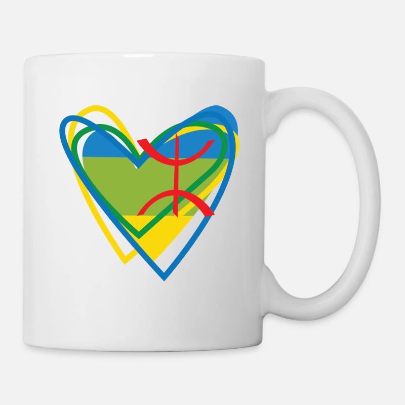 Je suis kabyles dans mon cœur AMAZIGH - Mug blanc - blanc