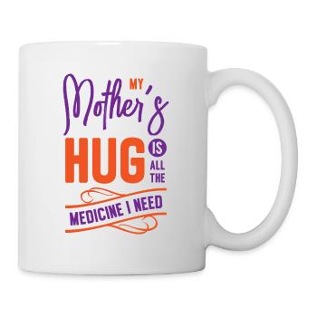 Beste Medizin Mutter Umarmung Oma Eltern Familie - Tasse - Weiß - Rechts
