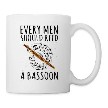 Basson pour basson anches et bassoniste - Mug blanc - blanc - Droite