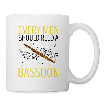 Bassoon Wind Instrument Design for Bassoonist - Mug - white - Right