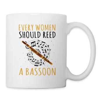 Basson Orchesta design pour bassonistes - Mug blanc - blanc - Droite