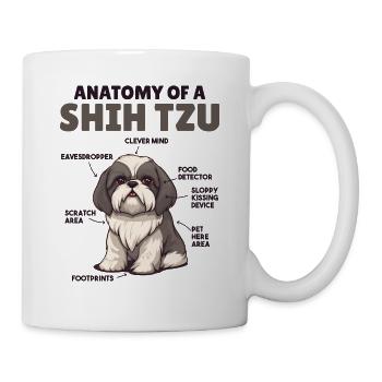Hunde Erklärung Anatomy eines Shih Tzu - Tasse - Weiß - Rechts