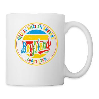 Meilleur ami petit ami dans le monde Cadeau rétro - Mug blanc - blanc - Droite