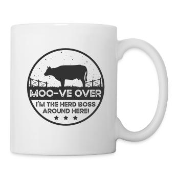 Moo -ve Über Kuh - Limousin - Tasse - Weiß - Rechts
