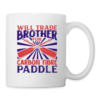 Poignée frère pour pagaie en carbone - bateau-dragon - Mug blanc - blanc - Droite