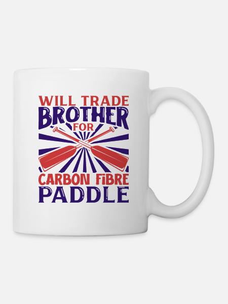 Handle Bruder für Carbon Paddel - Drachenboot - Tasse - Weiß
