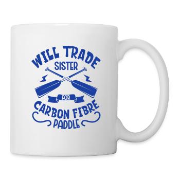Poignée Sister pour pagaie en carbone - Dragon Boat - Mug blanc - blanc - Droite