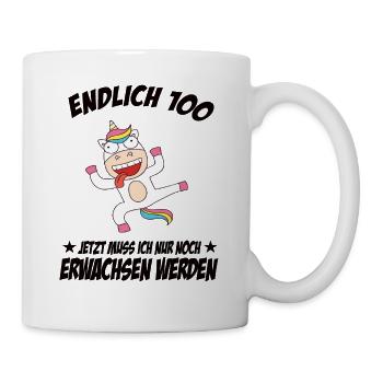 100 Geburtstag Positive Sprüche Zum 100 geburtstag - Tasse - Weiß - Rechts
