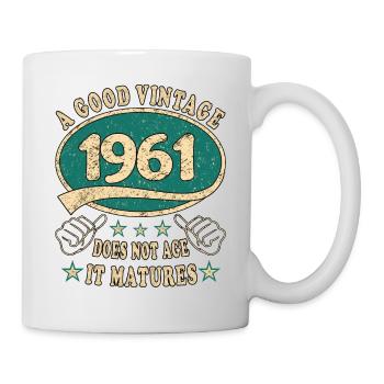 62ème Anniversaire 1961 '62 Bon Millésime - Mug blanc - blanc - Droite