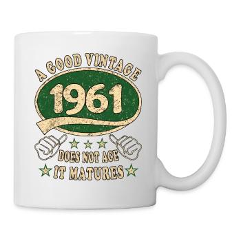 62ème Anniversaire 1961 '62 Bon Millésime - Mug blanc - blanc - Droite