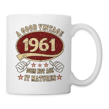 62ème Anniversaire 1961 '62 Bon Millésime - Mug blanc - blanc - Droite