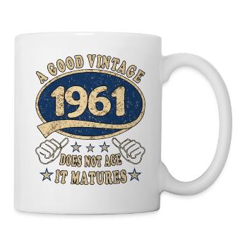 62ème Anniversaire 1961 '62 Bon Millésime - Mug blanc - blanc - Droite