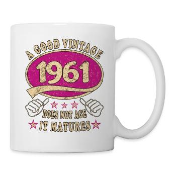 62ème Anniversaire 1961 '62 Bon Millésime - Mug blanc - blanc - Droite