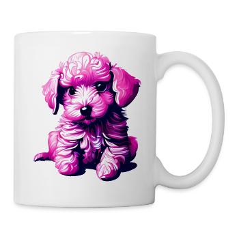 Hundewelpe Pudel Hundeliebe Pudelwelpe Hundehalter - Tasse - Weiß - Rechts
