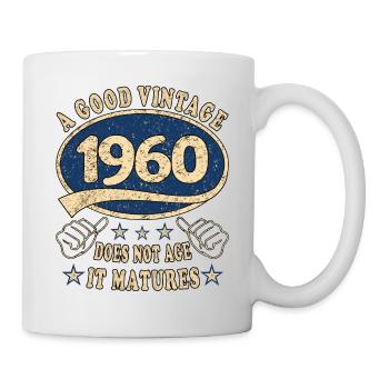63. Geburtstag 1960 63er Guter Jahrgang - Tasse - Weiß - Rechts