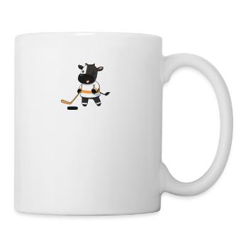 Drôle de conception de hockey sur glace de vache - Mug blanc - blanc - Droite