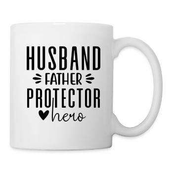 Husband Father Protector Hero - Papa Father's Day - Mug - white - Right