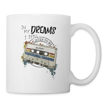 Dreams of Music Mixtape Retro Cassette Nostalgia - Mug blanc - blanc - Droite