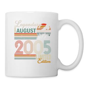 Edition Limitée 2005 Août Anniversaire Aurores Boréales - Mug blanc - blanc - Droite