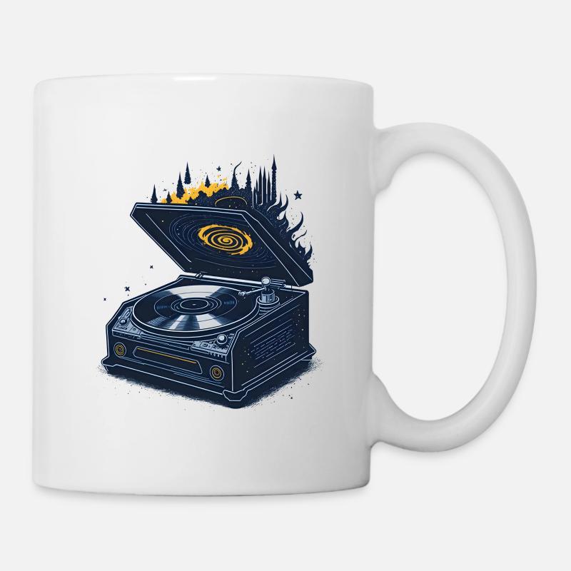 Spaceman Plattenspieler - Tasse - Weiß