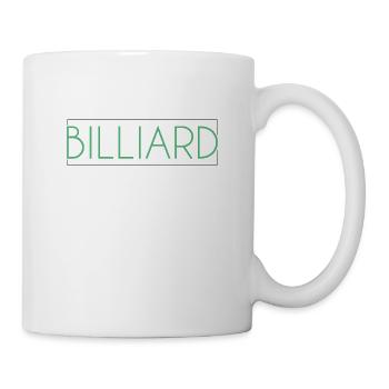 Billiard Schriftzug - Tasse - Weiß - Rechts
