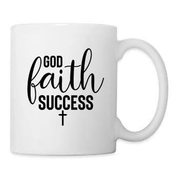 God Faith Success - Religion - Tasse - Weiß - Rechts