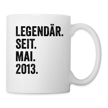 10. Geburtstag 10 Jahre Legendär Seit Mai 2013 - Tasse - Weiß - Rechts