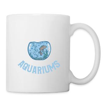 Facilement distrait par les aquariums piscicoles - Mug blanc - blanc - Droite