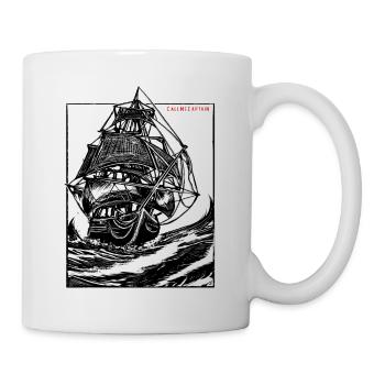 Ship on rough seas - Mug - white - Right
