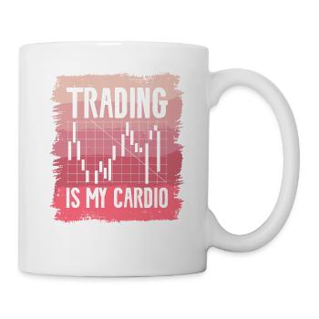 Trading ist mein Cardio Stock Market Trader Aktien - Tasse - Weiß - Rechts
