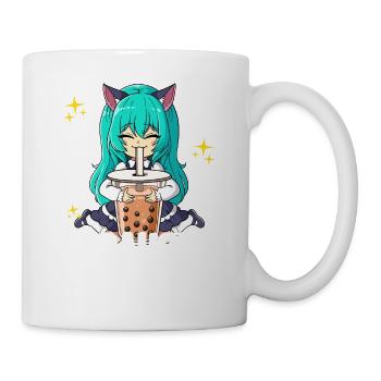 Bubble Tea Anime Neko Girl Boba Tea Bobaholic - Mug - white - Right
