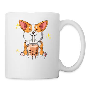 Bubble Tea Corgi Dog Boba Tea Bobaholic - Mug - white - Right
