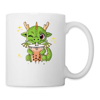 Bubble Tea Drache Boba Tea Bobaholic - Tasse - Weiß - Rechts