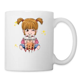 Bubble Tea Mädchen Boba Tea Bobaholic - Tasse - Weiß - Rechts