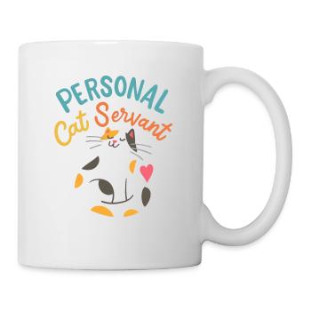 Persönlicher Katzendiener - Tasse - Weiß - Rechts