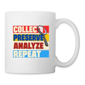 Criminology Collect Preserve Analyze Repeat gift - Mug - white - Right