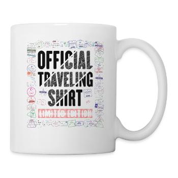 Reiselust Stempel Flug Reisen Urlaub Kreuzfahrt - Tasse - Weiß - Rechts